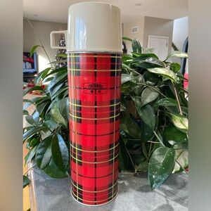 VTG 1973 Thermos King Seeley Vacuum Insulated Plaid Hot/Cold Liquid Cup &Stopper